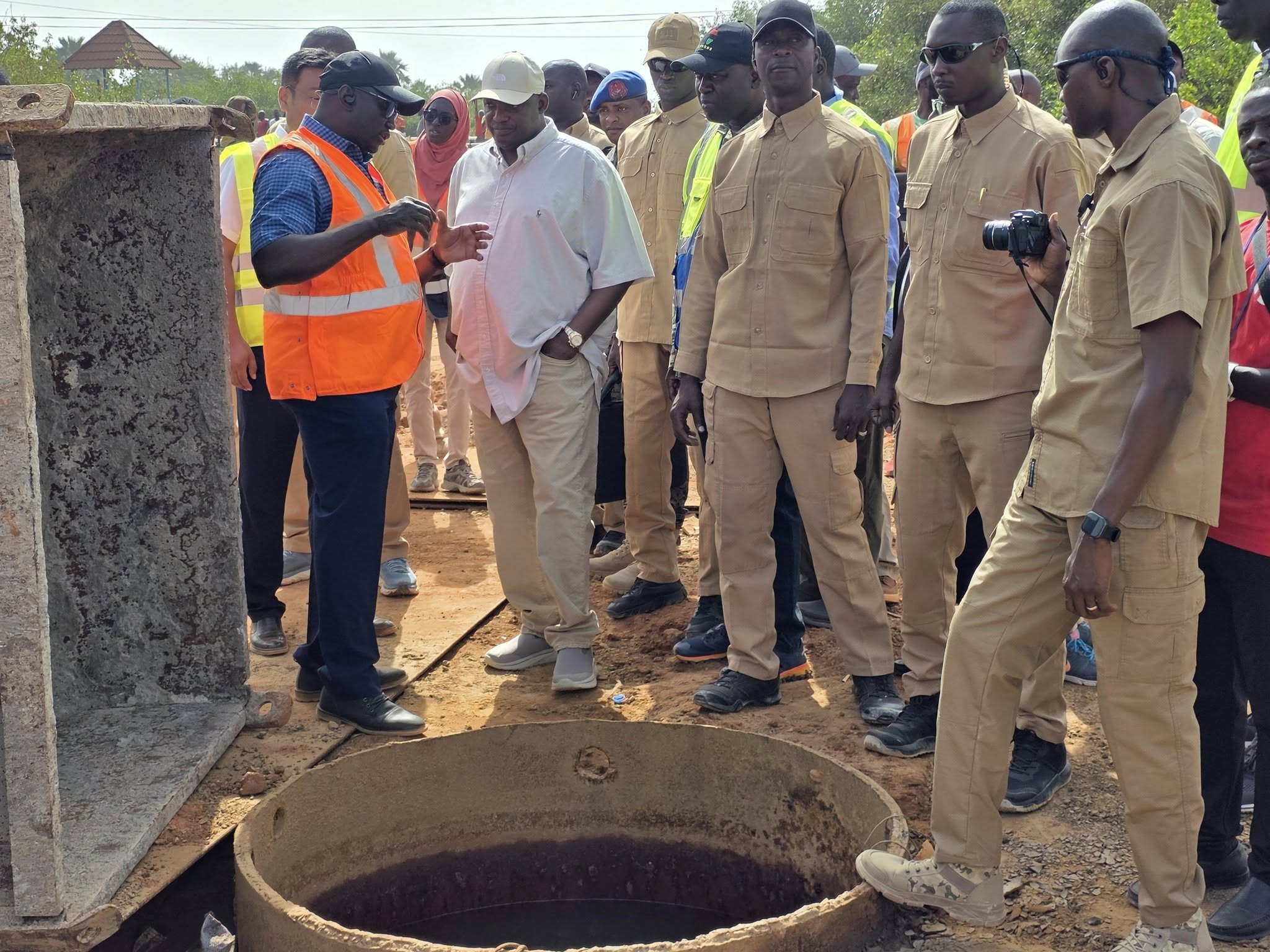 President Barrow inspects ongoing road projects