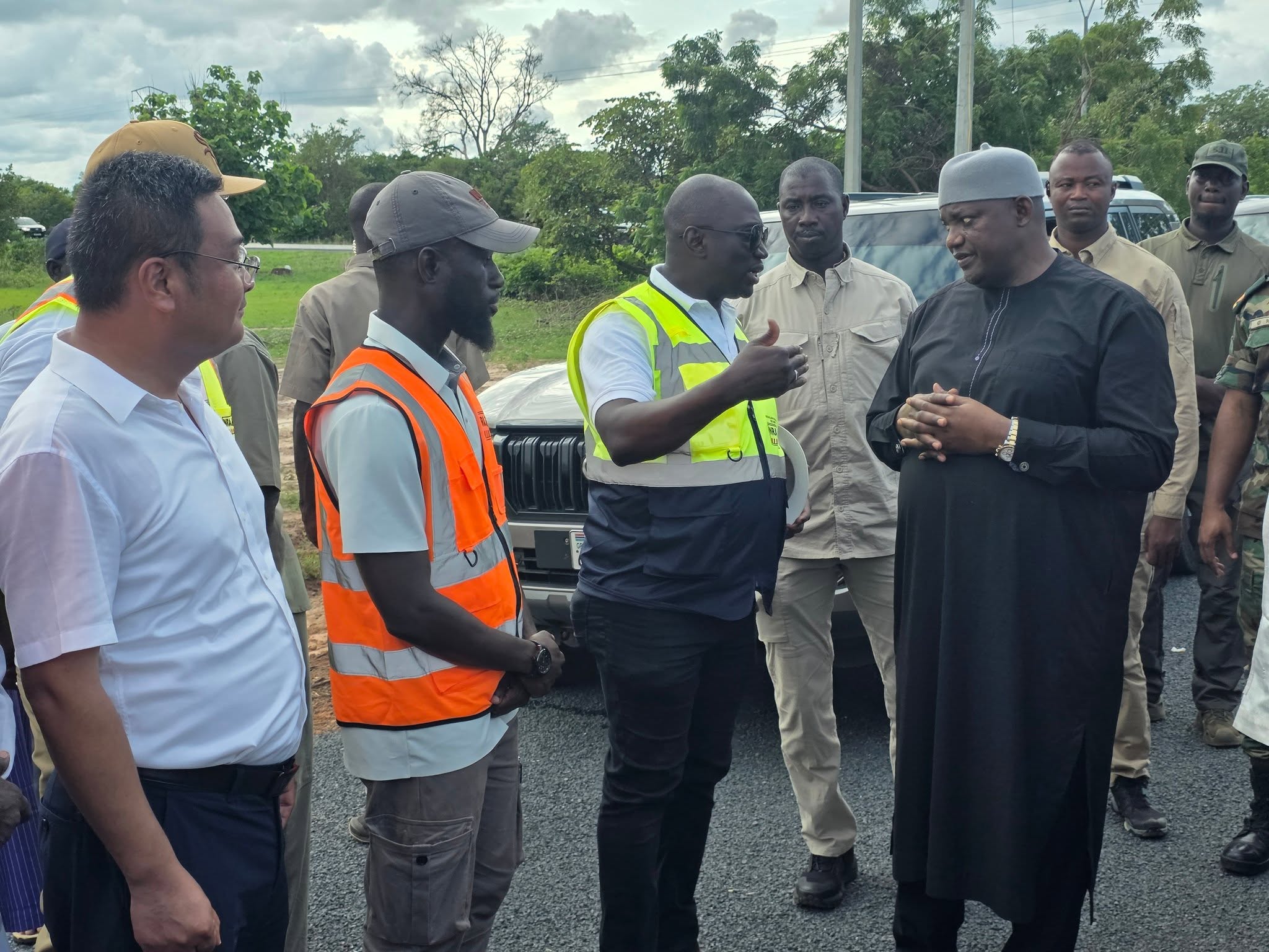 President Barrow Inspects Progress on Kiang Kabada Road Project