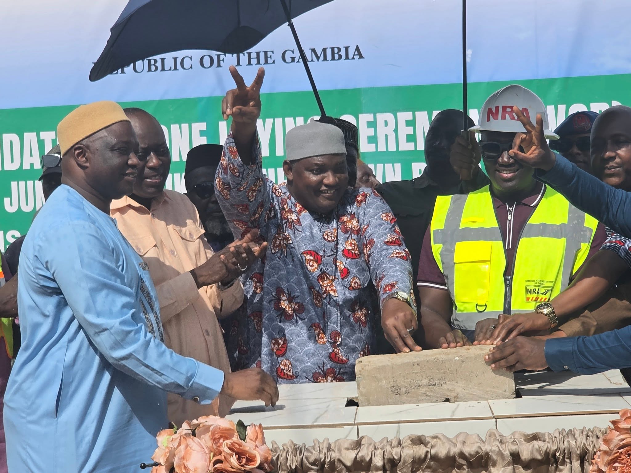 President Barrow Launches 36.1km of Road Projects in West Coast Region